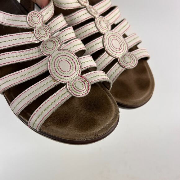 Dansko Drea fisherman us women’s size 9 white leather strappy platform sandals - Picture 9 of 11